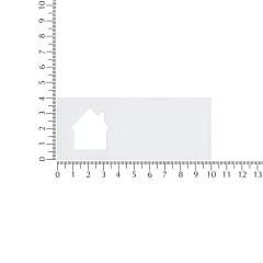 Лейбл из ПВХ с вырубкой «Дом», белый