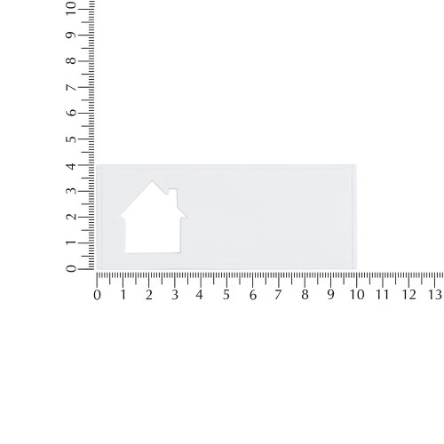 Лейбл из ПВХ с вырубкой «Дом», белый