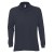 Рубашка поло мужская с длинным рукавом Star 170, темно-синяя Рубашка поло мужская с длинным рукавом Star 170, темно-синяя