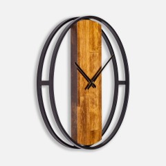 Часы Woodix, черные с коричневым