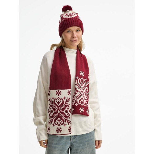 Шарф Wintertude M, красный с белым