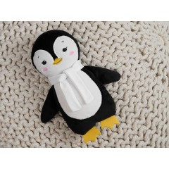 Мягкая игрушка Beastie Toys, пингвиненок с белым шарфом