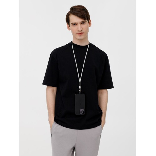 Шнурок для бейджа Tube Metal, серый