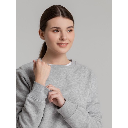 Свитшот унисекс King, серый меланж