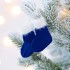 Подвеска на елку «Вьюжка», носочки, синяя