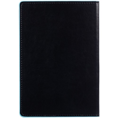 Ежедневник Alanis, недатированный, черный с голубым