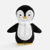 Мягкая игрушка Beastie Toys, пингвиненок с белым шарфом