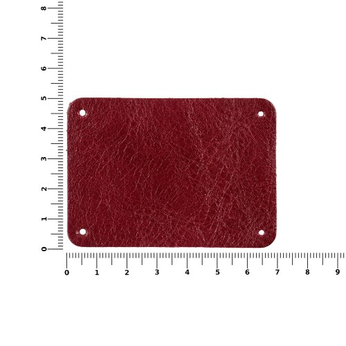 Лейбл кожаный Beta, XL, красный