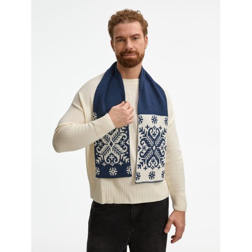 Шарф Wintertude M, синий с белым