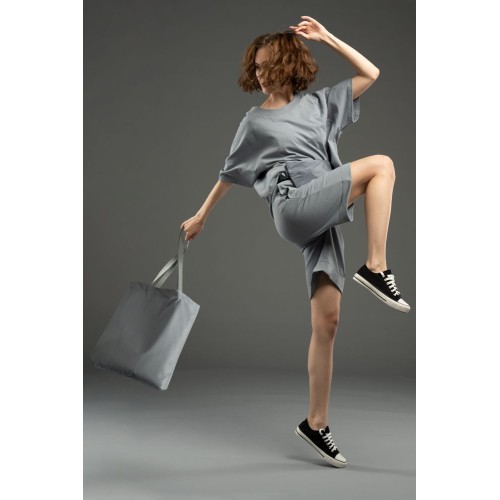 Шопер B4, серый с серыми ручками