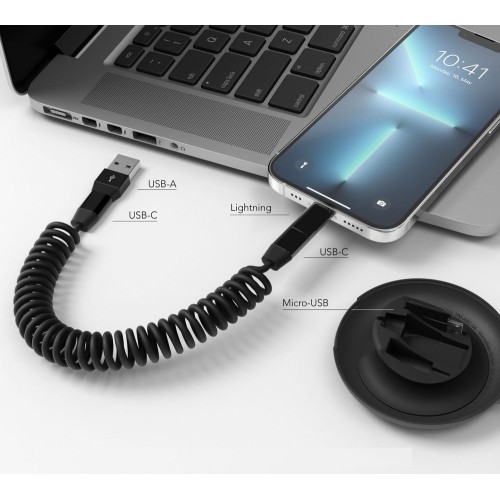 Кабель Vonmahlen Allroundo Еco для быстрой зарядки, черный