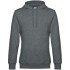 Толстовка с капюшоном унисекс King, темно-серый меланж