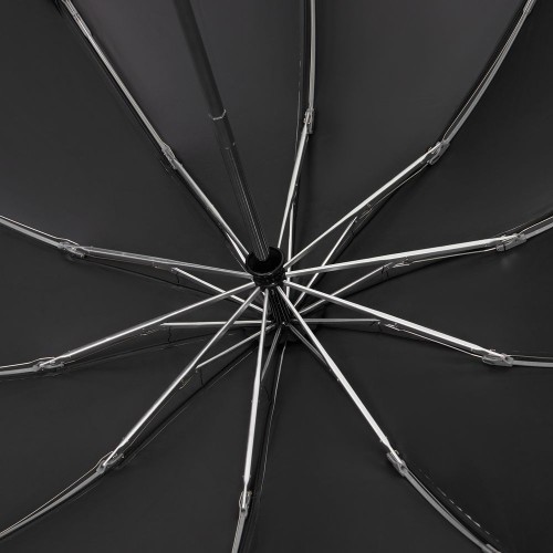 Зонт обратного сложения с ручкой-карабином Foldberry, черный