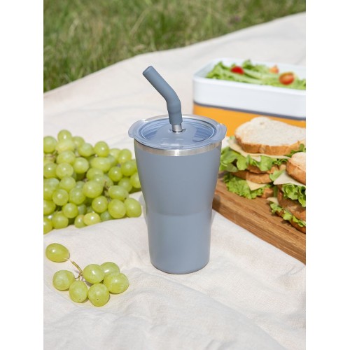 Термостакан Sapporo без логотипа, серый