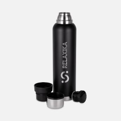 Термос Relaxika 1600 со стикерпаком, черный