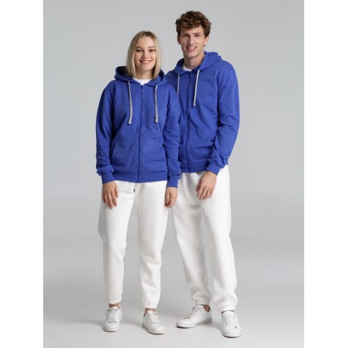 Толстовка на молнии с капюшоном Unit Siverga , ярко-синяя