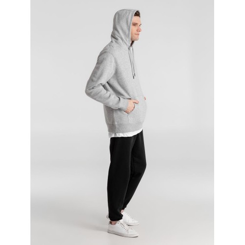 Толстовка с капюшоном унисекс King, серый меланж