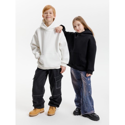 Худи детское оверсайз Junipero, черное