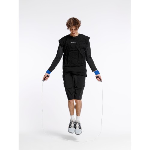 Скакалка скоростная Arriba, черная с серым