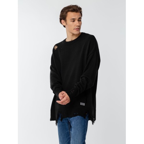 Джемпер оверсайз унисекс Grunge, черный