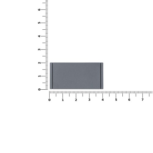 Лейбл из ПВХ Dzeta, S, серый