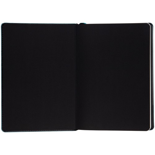 Ежедневник Alanis, недатированный, черный с голубым