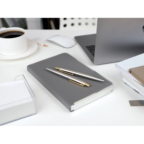 Набор из механического карандаша и ручки Poetica, серебристый