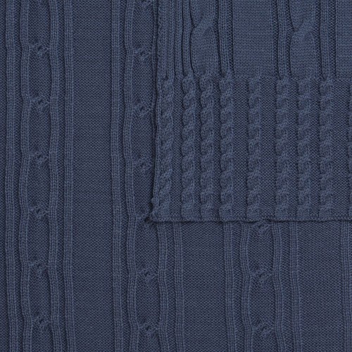 Плед Remitti, серо-синий (сланец)