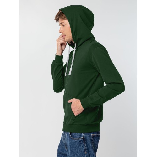 Толстовка на молнии с капюшоном Siverga, темно-зеленая
