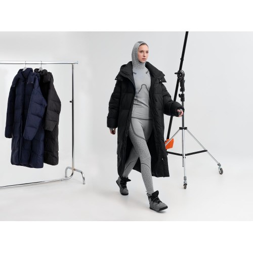 Пуховик унисекс Kapsula, серый