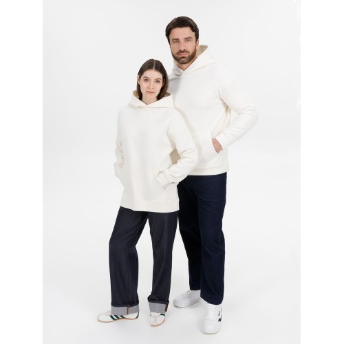 Худи оверсайз унисекс Snuggie, молочно-белое