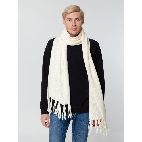 Шарф Flette, белый (молочный)