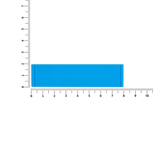 Лейбл из ПВХ Dzeta, S, голубой