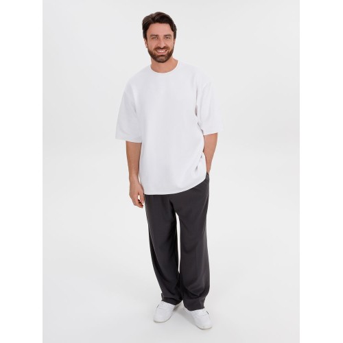 Джемпер с коротким рукавом Siluetti Volumica, молочно-белый