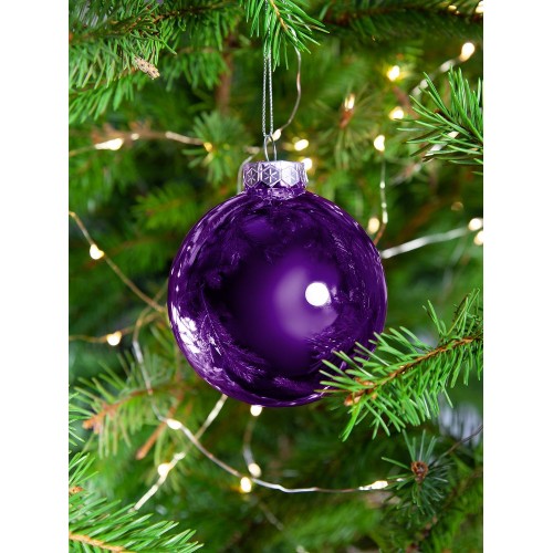 Елочный шар Finery Gloss, 8 см, глянцевый фиолетовый