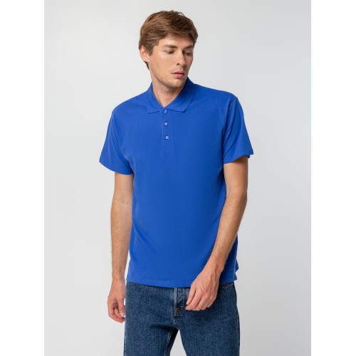 Рубашка поло мужская Spring 210, ярко-синяя (royal)