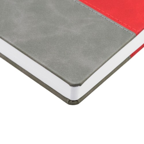 Ежедневник Horizon, недатированный, серый с красным