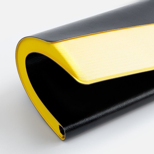 Ежедневник Doppio, недатированный, черный с желтым