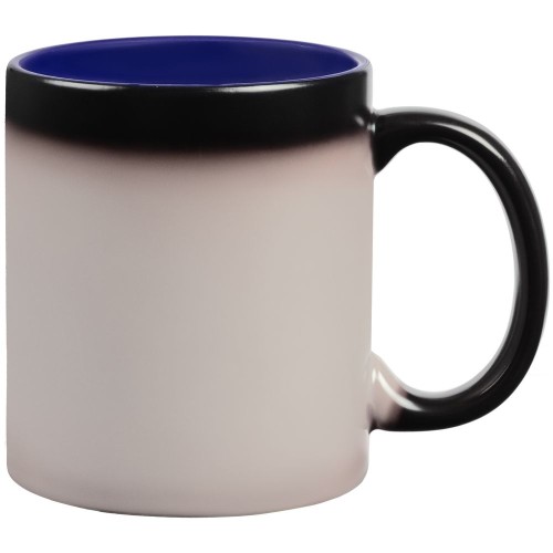 Кружка-хамелеон On Display, матовая, черная с синим