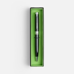 Ручка шариковая Broad Ring в футляре, глянцевая, черная