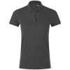 Рубашка поло женская Brandy Women, темно-серая с белым Рубашка поло женская Brandy Women, темно-серая с белым