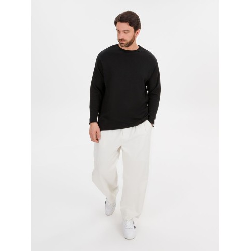 Лонгслив унисекс Siluetti Fuori, черный