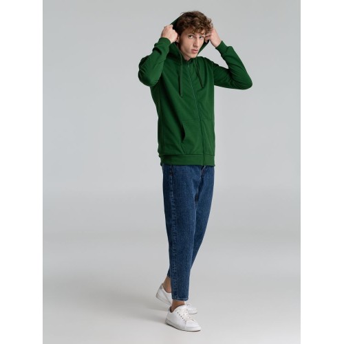 Толстовка на молнии с капюшоном Siverga Heavy 2.0, темно-зеленая