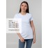 Футболка женская T-bolka Stretch Lady, белая (холодный оттенок)