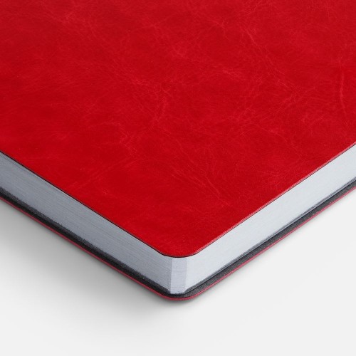 Ежедневник Nebraska Flex, недатированный, красный с серебристым