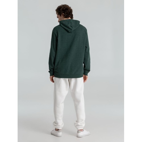Толстовка с капюшоном унисекс Hoodie, темно-зеленый меланж