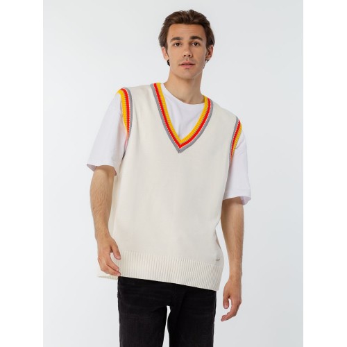 Жилет оверсайз унисекс Cornell в сумке, молочно-белый