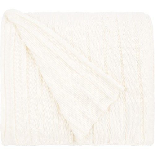 Плед Tressa, белый (молочный)