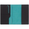 Обложка для паспорта Multimo, черная с бирюзовым Обложка для паспорта Multimo, черная с бирюзовым