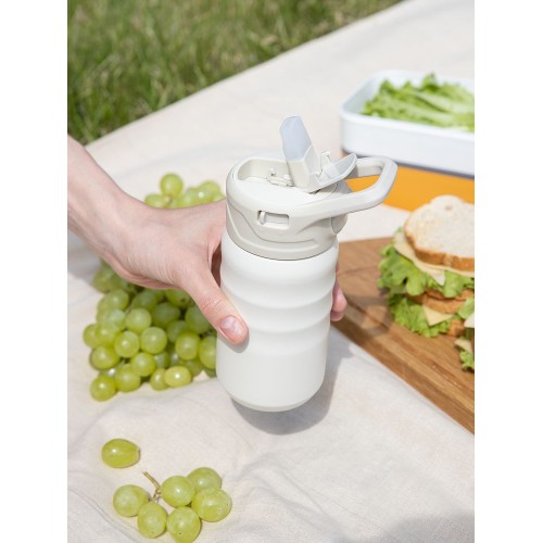 Термобутылка Fujisan 2.0 без логотипа, белая (молочная)